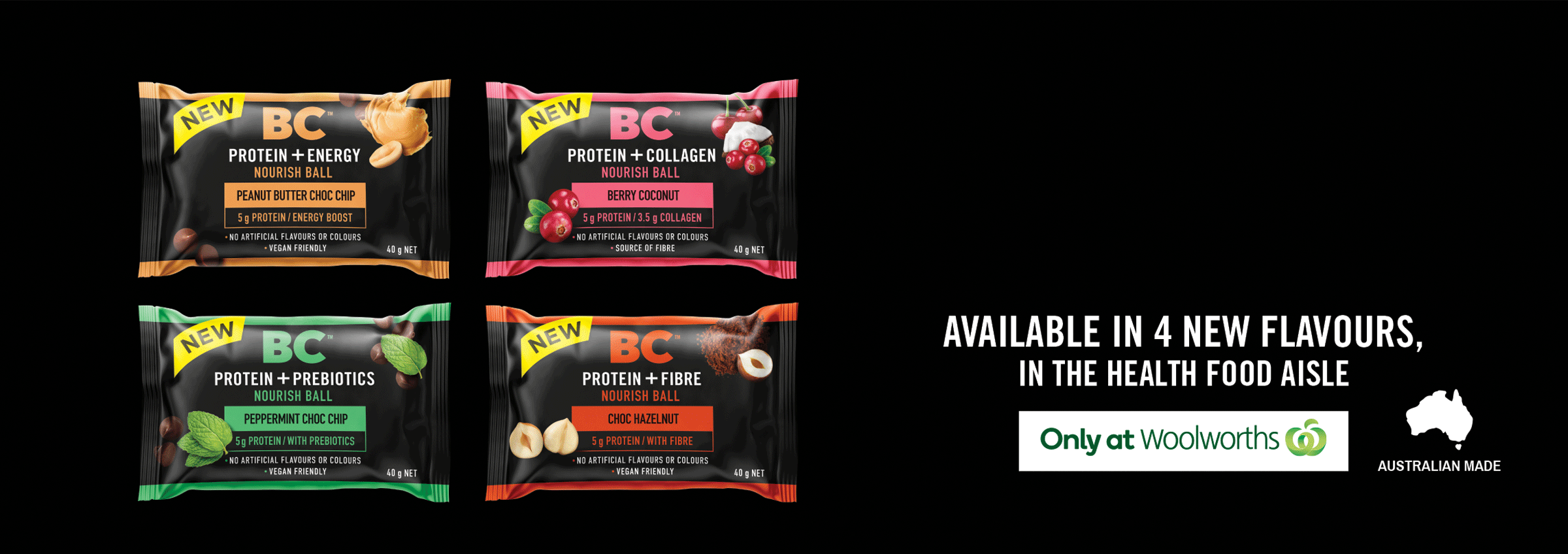 BC Snacks Protein Nourish Balls – Available exclusively at Woolworths